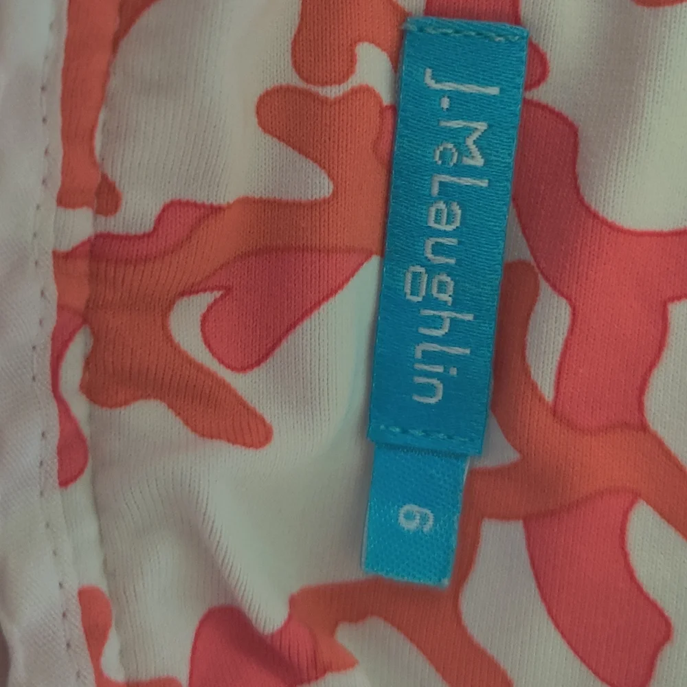 J.McLaughlin Coral 🪸 Print Skirt Sz 6 - Picture 2 of 6